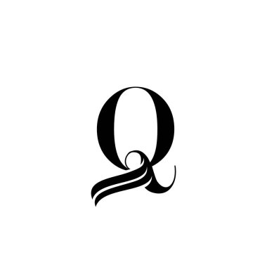 Monogram Başlangıç Harfi Q Logo Simgesi Lüks Vektör Tasarımı Konsepti .