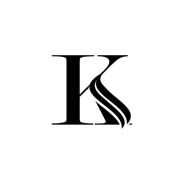 首字母字母K标志图标奢侈品矢量设计概念 — 图库矢量图片