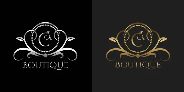 Luxus Logo Buchstabe Template Vector Circle Für Restaurant Royalty Boutique — Stockvektor