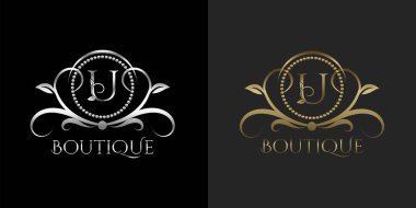 Lüks Logo Logosu U Şablon Restoran, Kraliyet, Butik, Cafe, Otel, Heraldic, Mücevher, Moda ve diğer marka vektör çizimleri için Vektör Çemberi