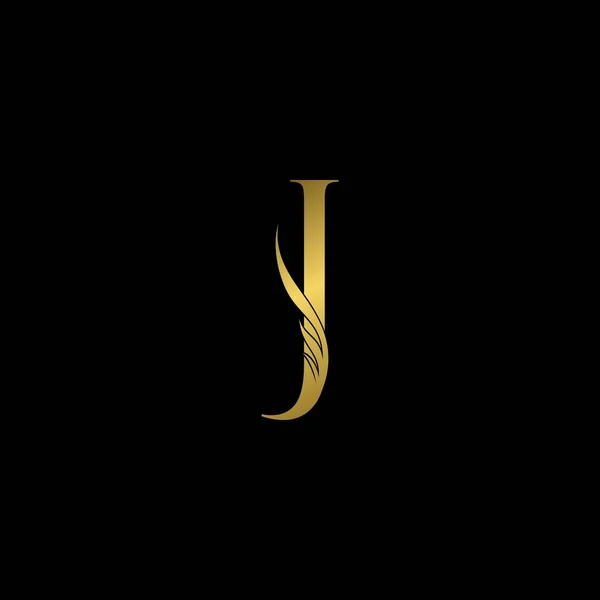 Ícone Logotipo Letra Inicial Dourada Asa Conceito Design Vetorial Simples —  Vetores de Stock