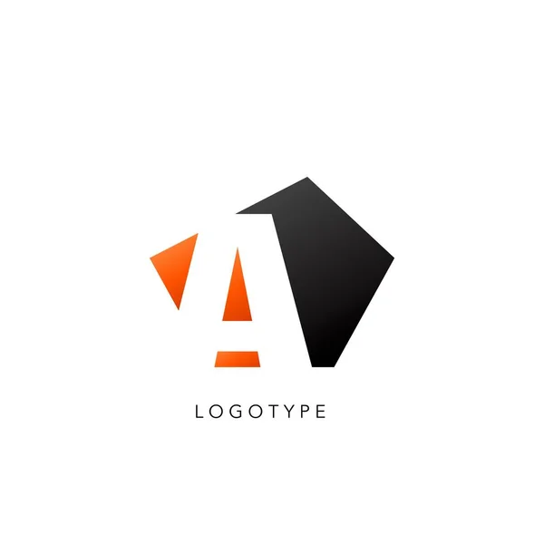 Första Bokstaven Logotyp Ikon Vektor Design Koncept Abstrakt Tekno Geometrisk — Stock vektor