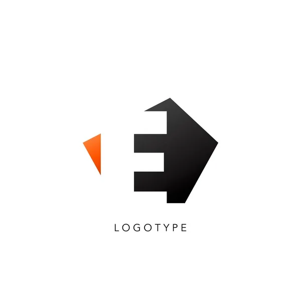 Ícone Inicial Logotipo Letra Conceito Design Vetorial Abstrato Techno Forma —  Vetores de Stock