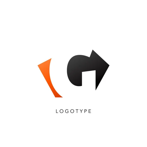 Letra Inicial Icono Del Logotipo Concepto Diseño Vectorial Abstracto Tecno — Archivo Imágenes Vectoriales