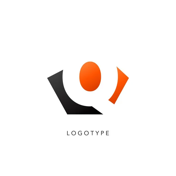 Początkowa Ikona Logo Litery Koncepcja Wektorowa Abstrakcyjny Kształt Geometryczny Techno — Wektor stockowy