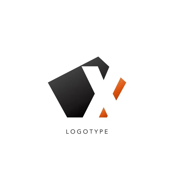 Initiële Letter Logo Icoon Vector Ontwerp Concept Abstracte Techno Geometrische — Stockvector