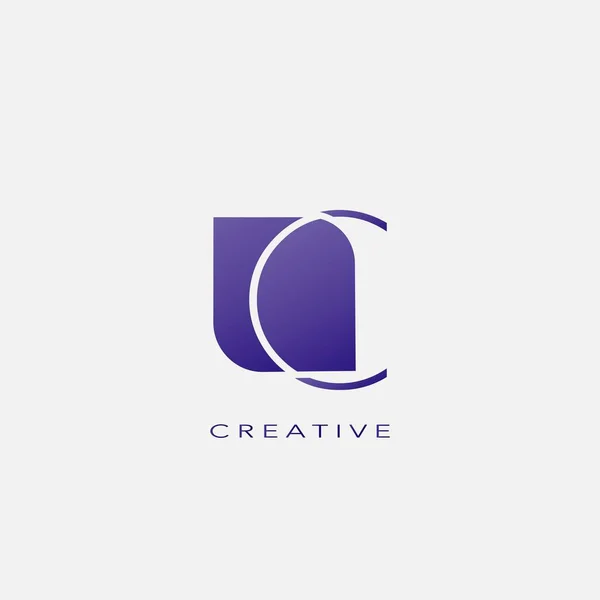 Lettre Initiale Logo Icône Forme Techno Géométrique Abstraite Simple Avec — Image vectorielle