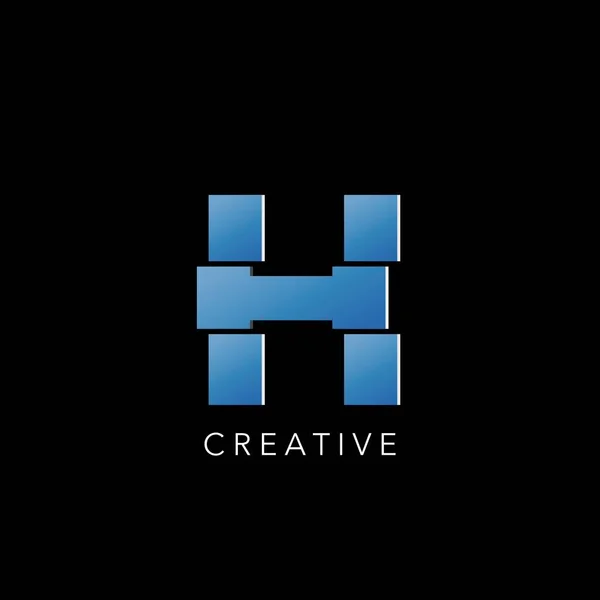 Harf Logo Simgesi Basit Soyut Tekno Logo Vektör Tasarımı — Stok Vektör