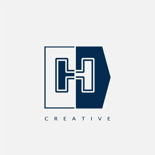 Modern Letter Logo Vector Design Concept Geomtrical Square Head Left — Stock Vector