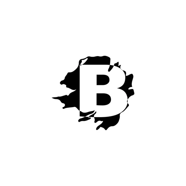 Letra Icono Del Logotipo Salpicadura Abstracta Diseño Vectorial Monograma Tinta — Vector de stock