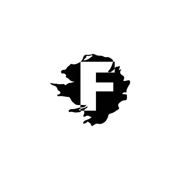 Значок Логотипа Буквы Abstract Splatter Конструкция Вектора Монограммы Черный Цвет — стоковый вектор