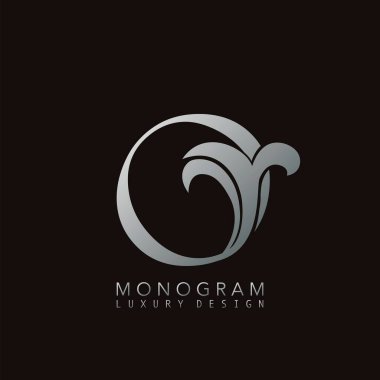 Monogram Lüks Mektup O Logo Simgesi, basit lüks iş vektör tasarımı konsepti.