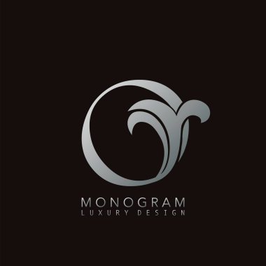 Monogram Luxury Initial Letter O Logo Icon, simple luxuries business vector design concept. clipart