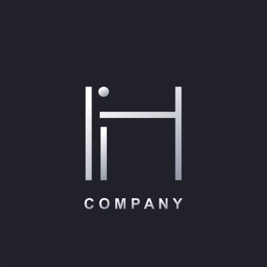 Soyut Teknoloji Baş harfleri H ve ben, HI Logo Vektör Tasarımı Teknoloji işi ve şirket kimliği.