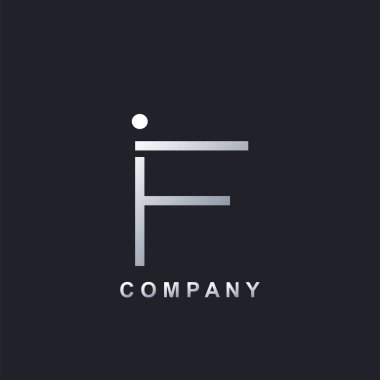 Soyut Teknoloji Başlangıç I ve F, Eğer Logo Vektör Tasarımı Teknoloji ve Şirket Kimliği.