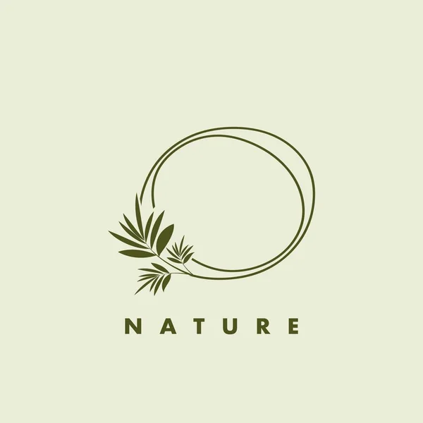 Esboço Tropical Nature Letter Logo Icon Vector Design Concept Abstract — Vetor de Stock