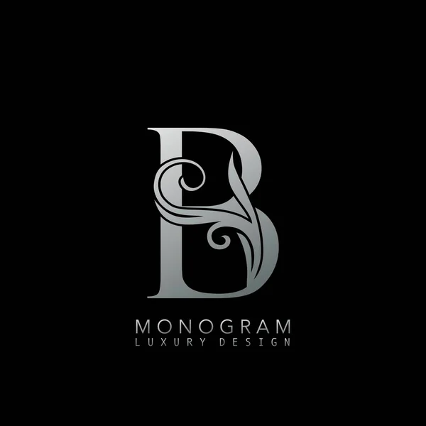 Monogram Luxury Logo Letter Simple Luxuries Business Vector Design Concept — Stock Vector