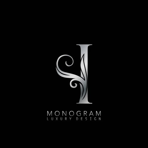 Монограма Luxury Логотип Лист Прості Розкоші Векторний Дизайн Концепція Абстрактна — стоковий вектор