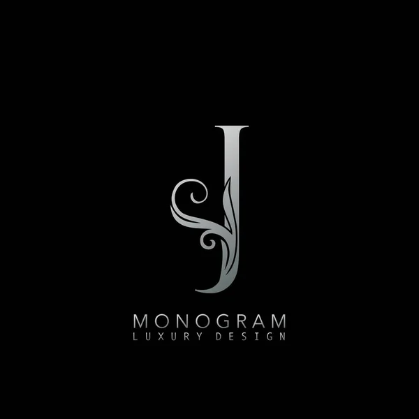 Монограма Luxury Логотип Лист Прості Розкоші Векторний Дизайн Концепція Абстрактна — стоковий вектор