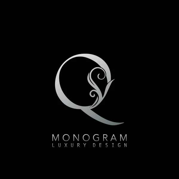 Monogram Luxury Logo List Proste Luksusy Wektor Projekt Koncepcja Abstrakcyjny — Wektor stockowy