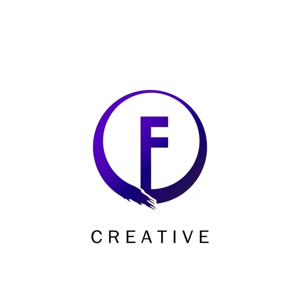 Abstract Techno Circle Initiële Letter Logo Icoon Vector Ontwerp Concept — Stockvector