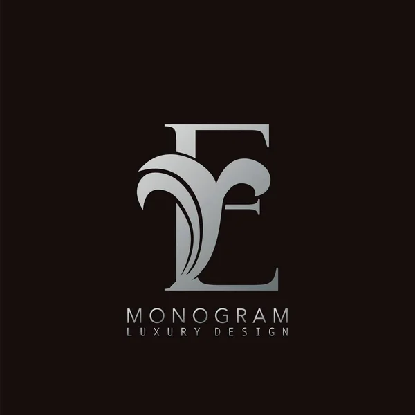 Monogram Luxusní Počáteční Písmeno Logo Ikona Jednoduché Luxusní Zboží Obchodní — Stockový vektor