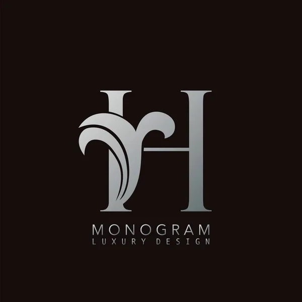 Monogram Luxury Initial Letter Logo Ikon Egyszerű Luxus Üzleti Vektor — Stock Vector
