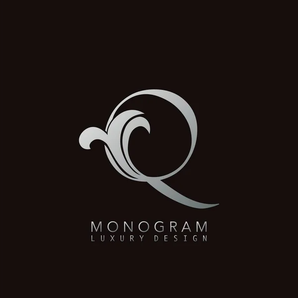 Monograma Luxo Carta Inicial Logo Ícone Conceito Design Vetor Negócios —  Vetores de Stock