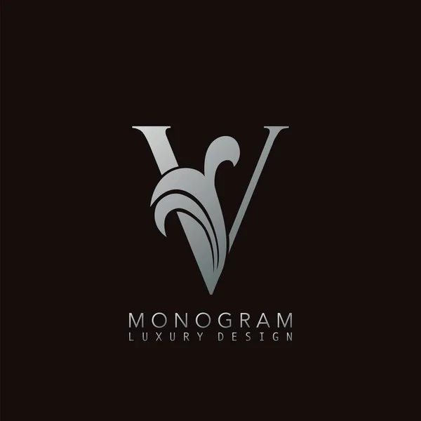 Monogram Lyx Inledande Bokstav Logo Ikon Enkel Lyx Företag Vektor — Stock vektor
