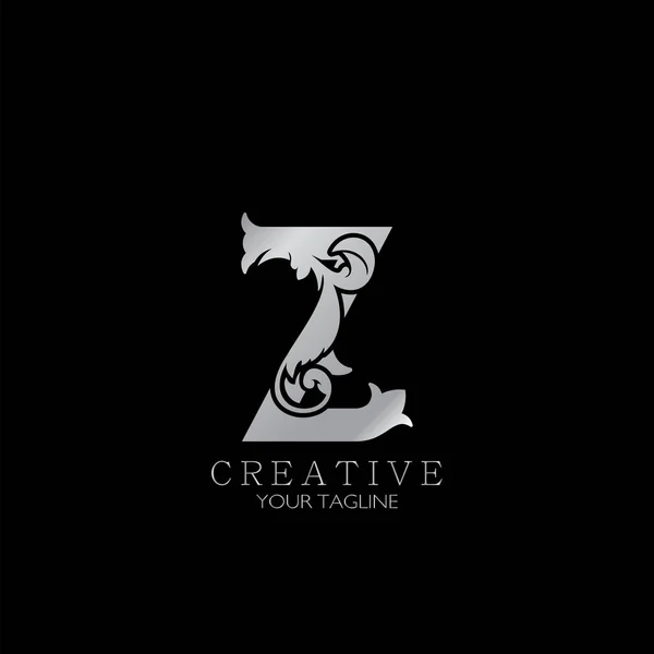 Creative Letter Luxury Initial Nature Tropical Leaf Logo Εικονίδιο Μονόγραμμα — Διανυσματικό Αρχείο