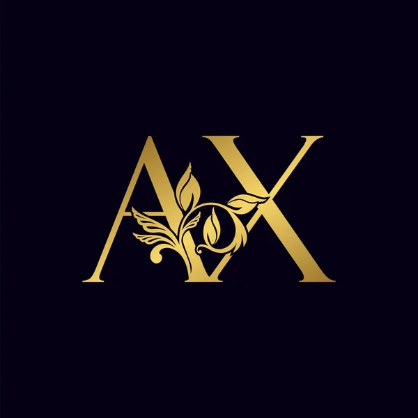 Carta Inicial Dourada Ícone Logotipo Luxo Design Logotipo Carta Ouro —  Vetores de Stock