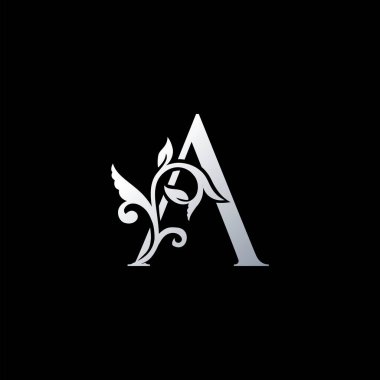 Monogram İlk Harf A Lüks Logo Simgesi, Klasik A Harfi Logo Tasarım Şablonu