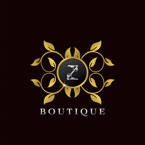 Золотая Буква Letter Luxury Boutique Initial Икона Логотип Elegance Letter — стоковый вектор
