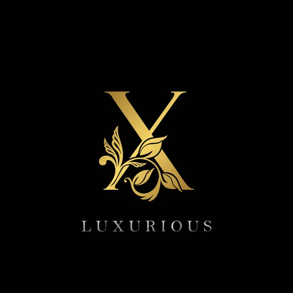 Golden Letter Luxury Logo Icon Vintage Gold Letter Logo Design — Stock Vector