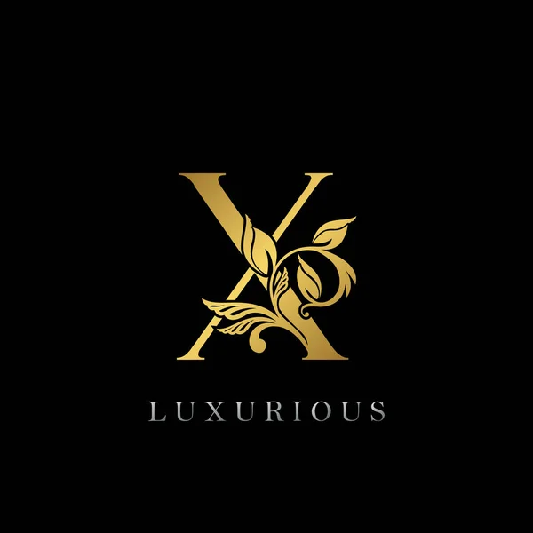 Ícone Logotipo Luxo Carta Ouro Modelo Design Logotipo Carta Ouro —  Vetores de Stock