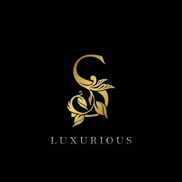 Golden Letter Luxury Logo Icon Vintage Gold Letter Logo Design — Stock Vector