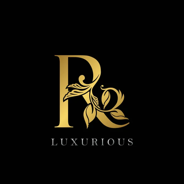 황금의 Luxury Logo Icon Vintage Gold Letter Logo Design Template — 스톡 벡터