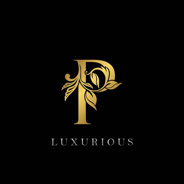Golden Letter Luxury Logo Icon Vintage Gold Letter Logo Design — Stockvector
