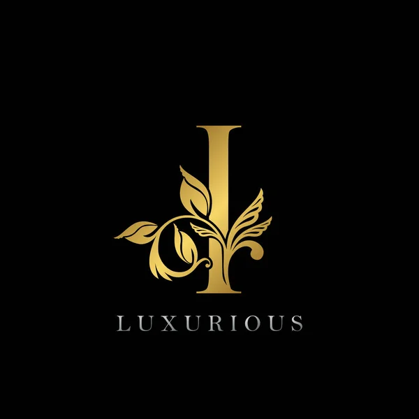 Golden Letter Luxury Logo Icon Vintage Gold Letter Logo Design — стоковий вектор