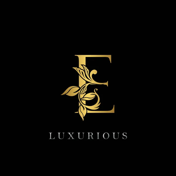 Golden Letter Luxury Logo Icon Vintage Gold Letter Logo Design — Stock Vector