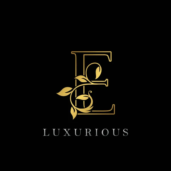 Golden Outline Letter Luxury Logo Icon Vintage Gold Letter Logo — стоковий вектор