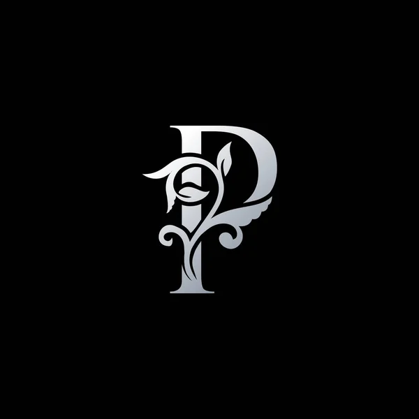 Monogram Initial Letter P Luxury Logo Icon, Vintage P Letter Logo Design Template