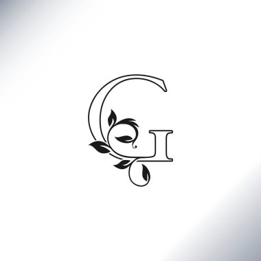 G Logosu Logosu Simge Tasarım şablonu, klasik lüks kırsal, işletme başlangıç veya kimlik için dekoratif stil