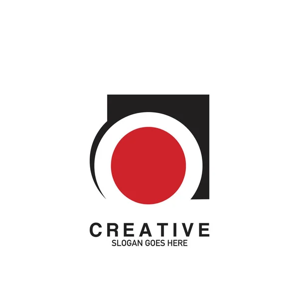Creative Negative Space Letter Modern Business Logo Vector Design Template — Stockový vektor