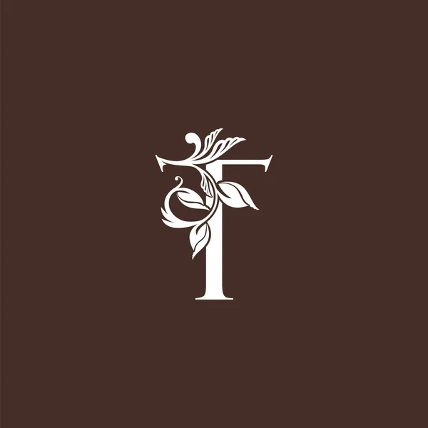 手紙T高級ロゴアイコンデザイン モノグラムヴィンテージ素朴な 華やかなスタイルのデザインテンプレート — ストックベクタ
