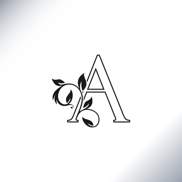 Logotipo Esquema Una Carta Logo Plantilla Diseño Iconos Estilo Rústico — Archivo Imágenes Vectoriales