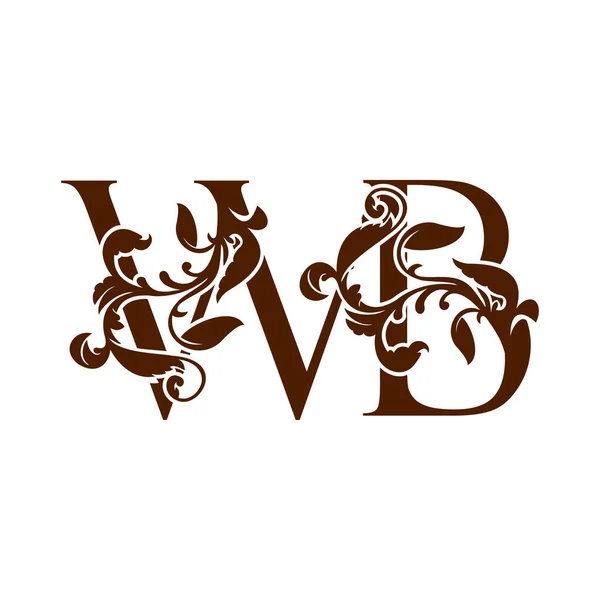 Eerste Letter Luxe Logo Icoon Monogram Vintage Design Sjabloon Met — Stockvector