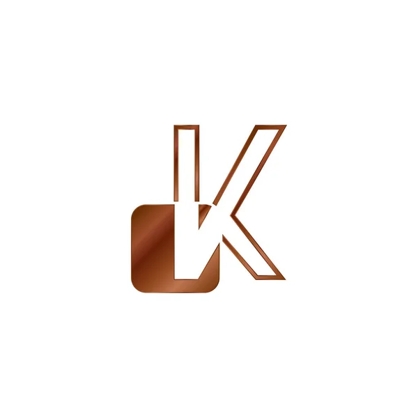 Absztrakt Techno Outline Letter Logo Vector Design Template Negative Space — Stock Vector