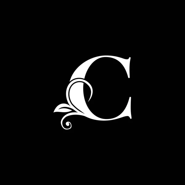 Розкішний Лист Квітковий Лист Логотип Піктограма Класична Монограма Векторна Концепція — стоковий вектор