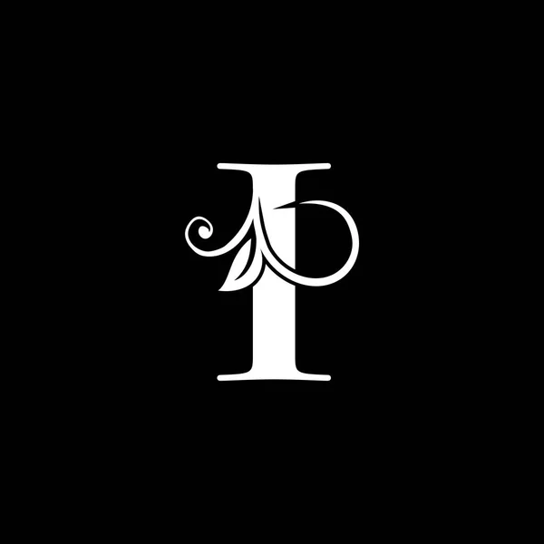Floral Leaf Logo Icon Classy Monogram Vector Design Concept Brand — 스톡 벡터